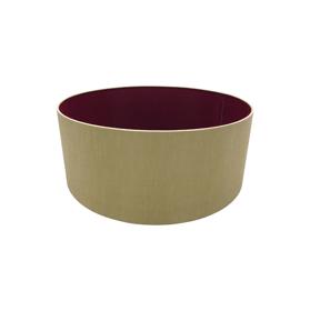 D0295  Sigma 50cm Dual Faux Silk Fabric Shade Antique Gold, Ruby
